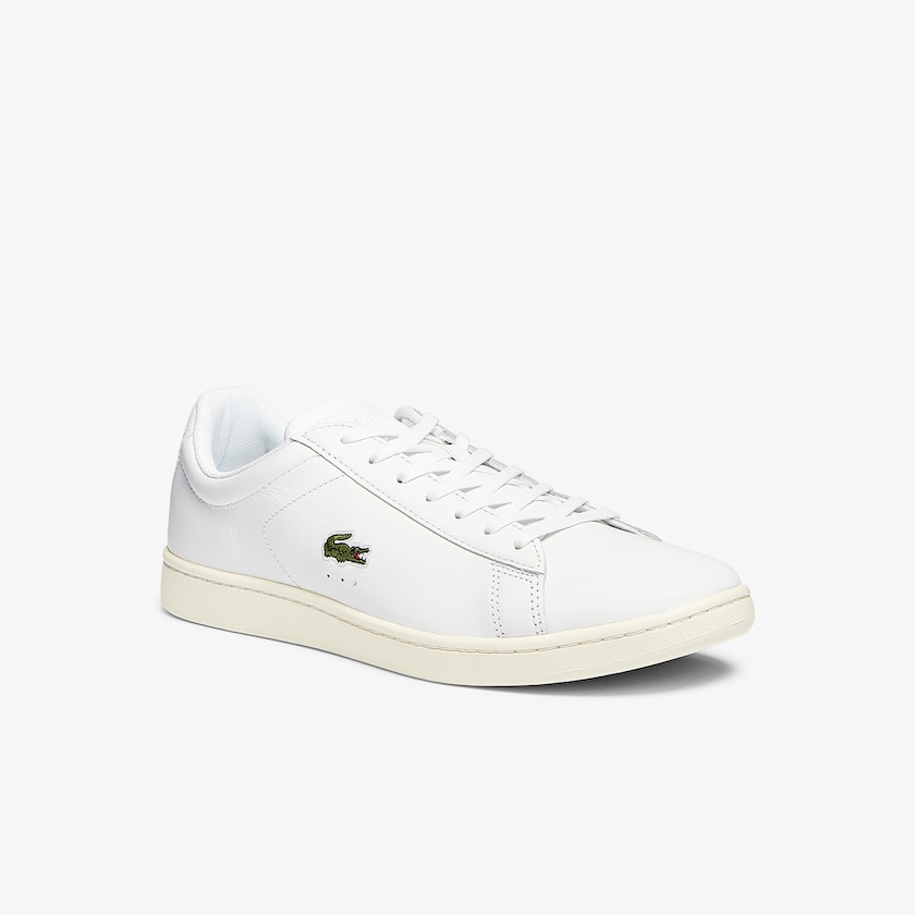 Men's Lacoste White / Grey Sneakers Carnaby Evo Leather Accent EC6-88558M3