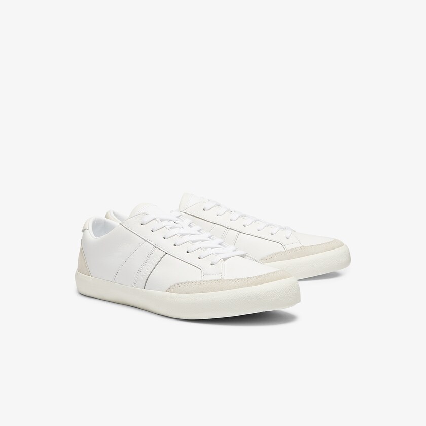 Men's Lacoste White / Grey Sneakers Coupole Leather and Suede CP6-40404F9
