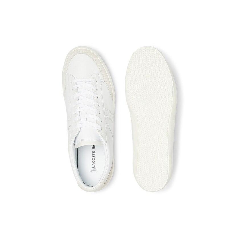 Men's Lacoste White / Grey Sneakers Coupole Leather and Suede CP6-40404F9