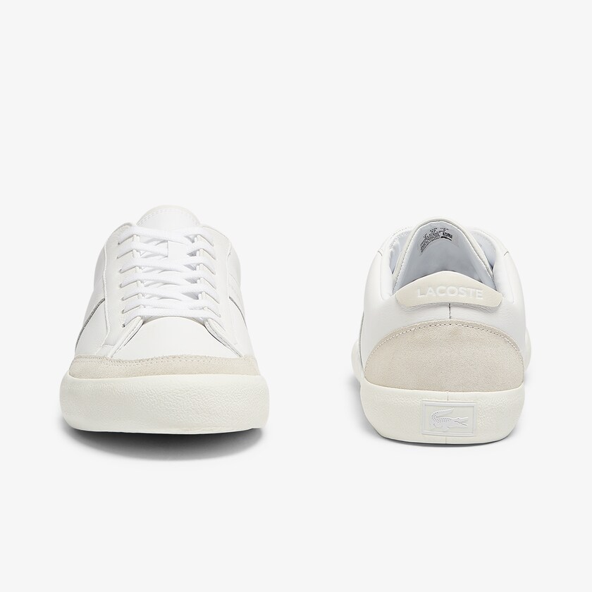 Men's Lacoste White / Grey Sneakers Coupole Leather and Suede CP6-40404F9