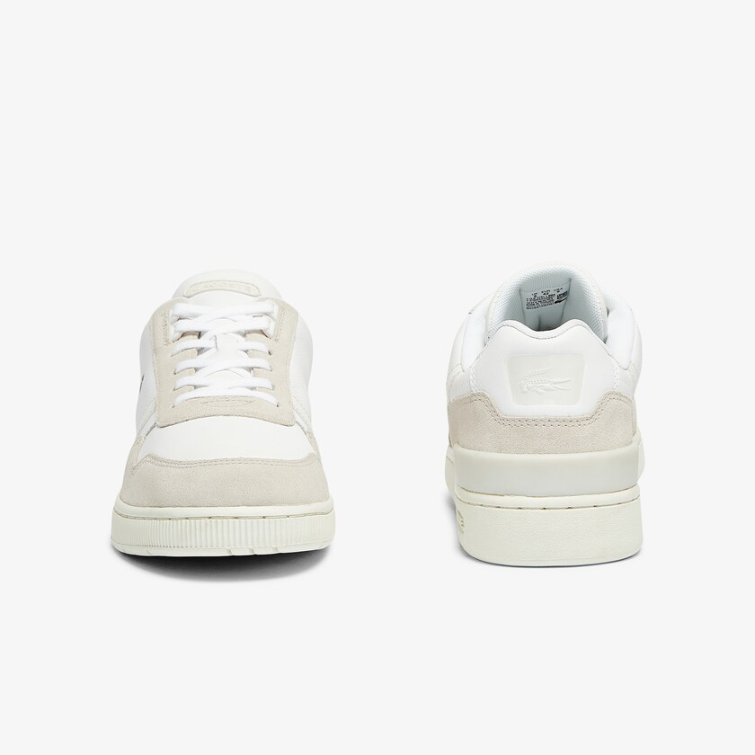 Men's Lacoste White / Grey Sneakers T-Clip Leather and Suede TP5-75057N6
