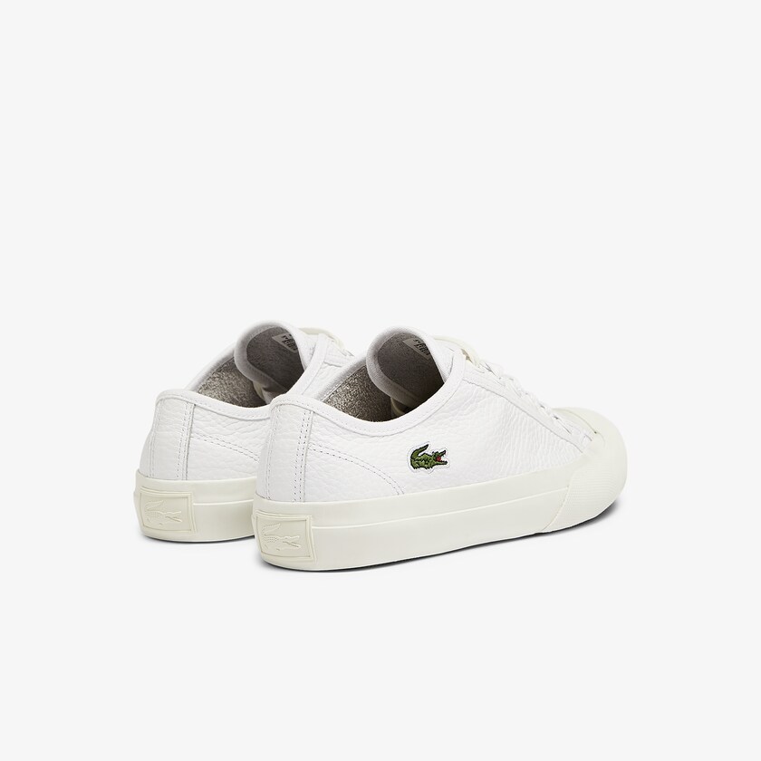 Women's Lacoste White / Grey Plimsolls Topskill Leather PE6-06130G6