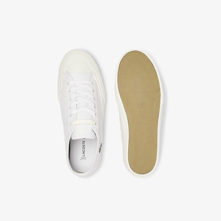 Women's Lacoste White / Grey Plimsolls Topskill Leather PE6-06130G6
