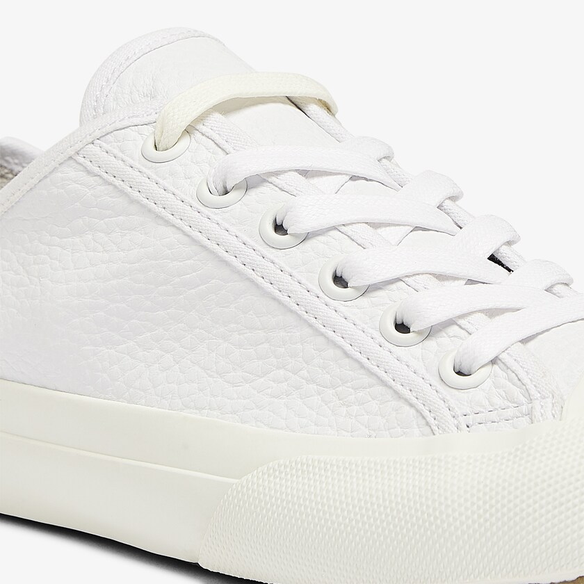 Women's Lacoste White / Grey Plimsolls Topskill Leather PE6-06130G6