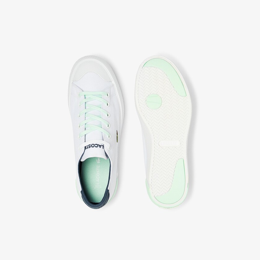 Women's Lacoste White / Light Blue Sneakers Gripshot Canvas and Leather TV9-10791U3