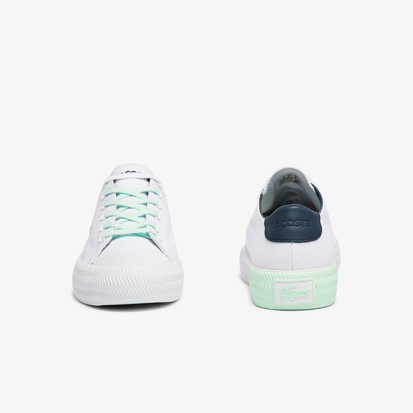 Women's Lacoste White / Light Blue Sneakers Gripshot Canvas and Leather TV9-10791U3