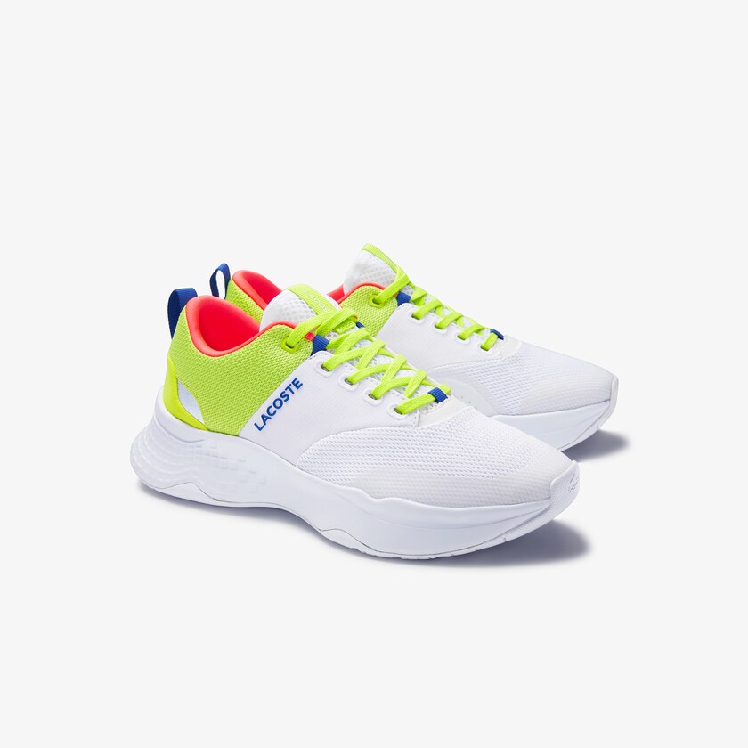 Women's Lacoste White / Light Green Sneakers Court-Drive Plus Textile DI7-63466P8