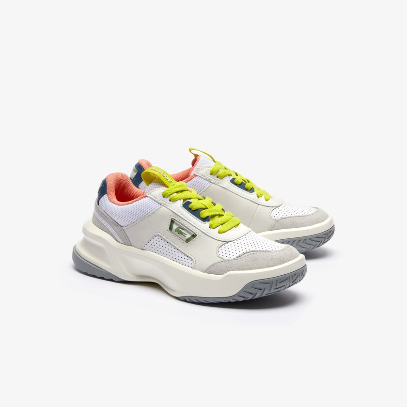 Women's Lacoste White / Light Grey Sneakers Ace Lift Leather and Suede UX8-30103N4