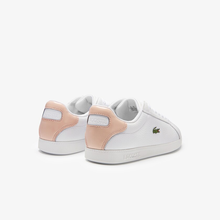 Women's Lacoste White / Light Orange Sneakers Graduate Leather BK9-25562A2