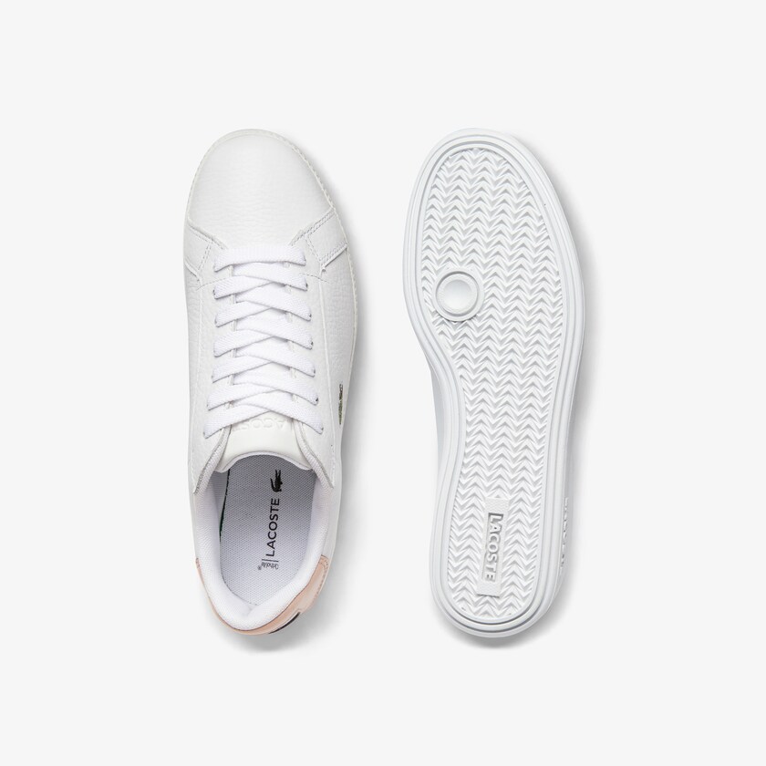 Women's Lacoste White / Light Orange Sneakers Graduate Leather BK9-25562A2