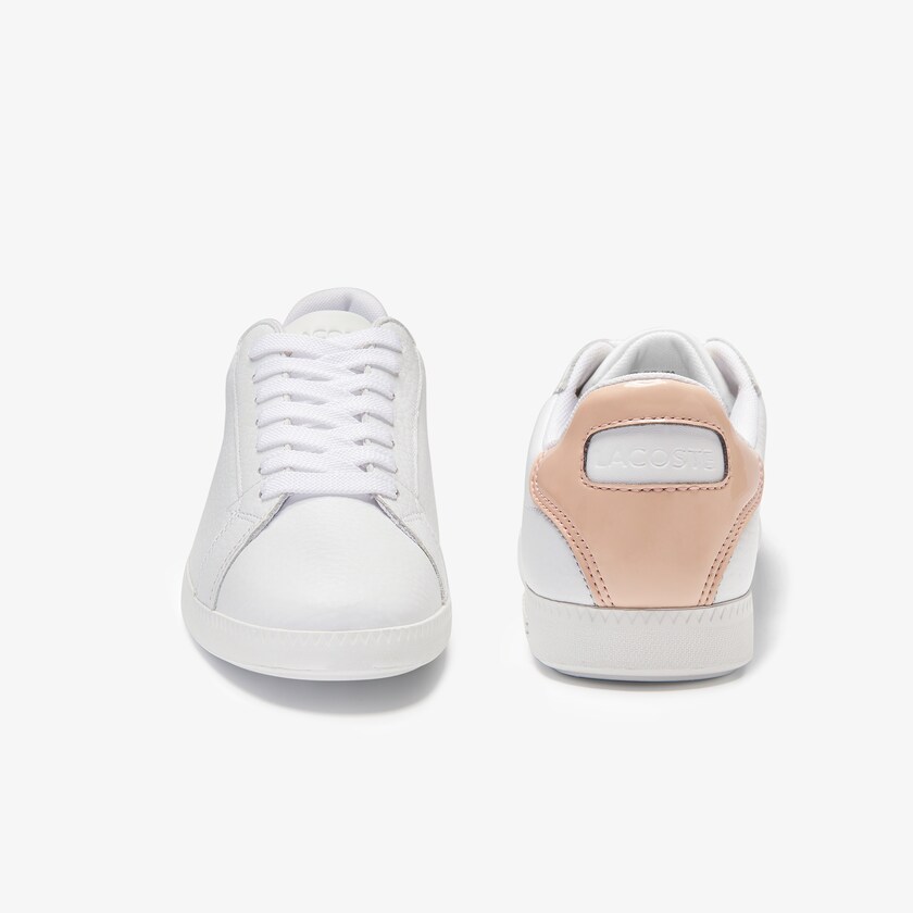 Women's Lacoste White / Light Orange Sneakers Graduate Leather BK9-25562A2