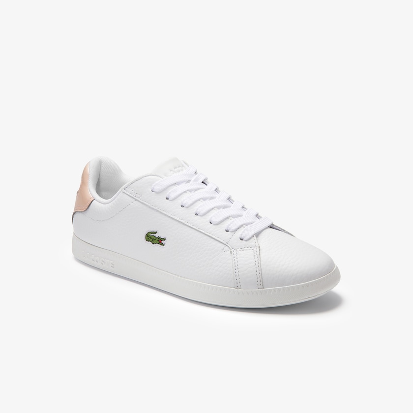 Women's Lacoste White / Light Orange Sneakers Graduate Leather BK9-25562A2