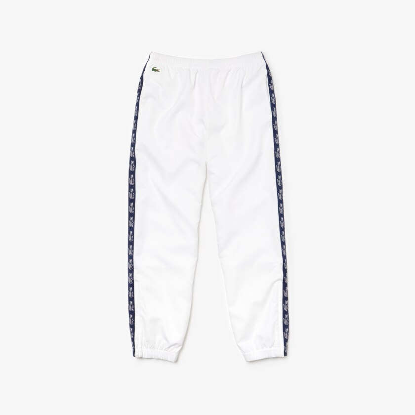 Men's Lacoste White / Navy Blue Sweatpants SPORT Band Tennis VV0-48654R0