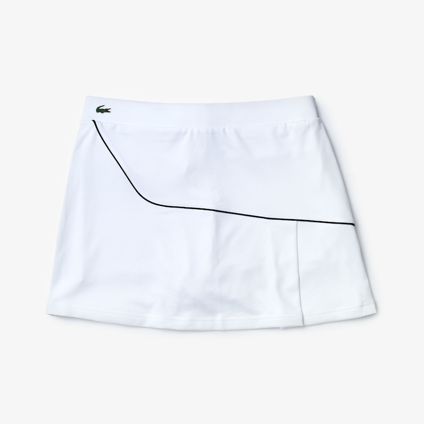 Women's Lacoste White / Navy Blue Skirts SPORT Built-in Shorty Breathable Stretch Golf TE7-07340M3