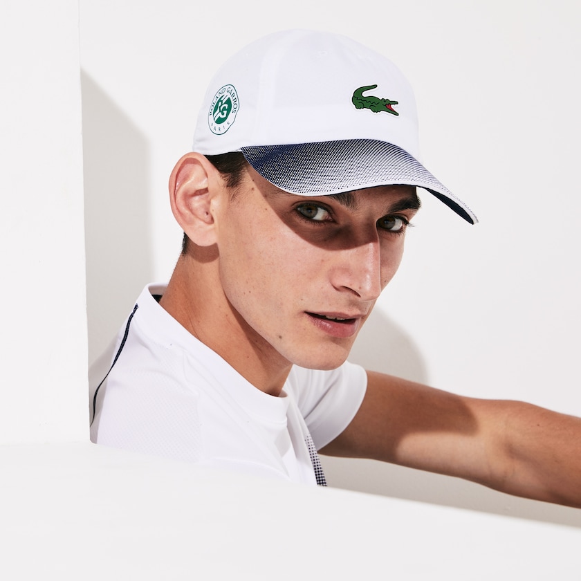Men's Lacoste White / Navy Blue Caps SPORT Roland Garros Ombré GM0-64966Q2