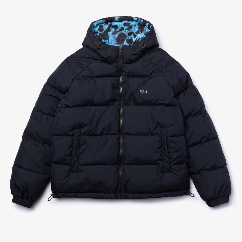 Men's Lacoste White / Navy Blue Jackets x National Geographic Reversible Quilted Zip LU3-42104C6