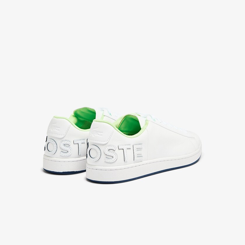 Men's Lacoste White / Navy Sneakers Carnaby Evo Leather and Citrus Accent LB8-46014D3