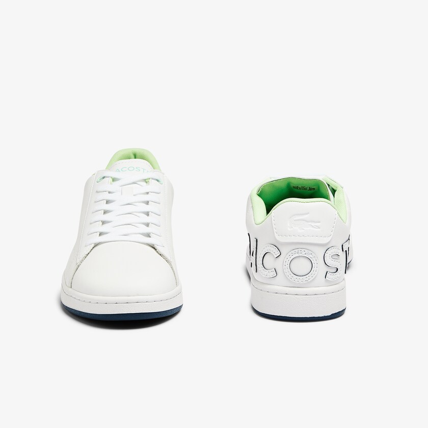 Men's Lacoste White / Navy Sneakers Carnaby Evo Leather and Citrus Accent LB8-46014D3