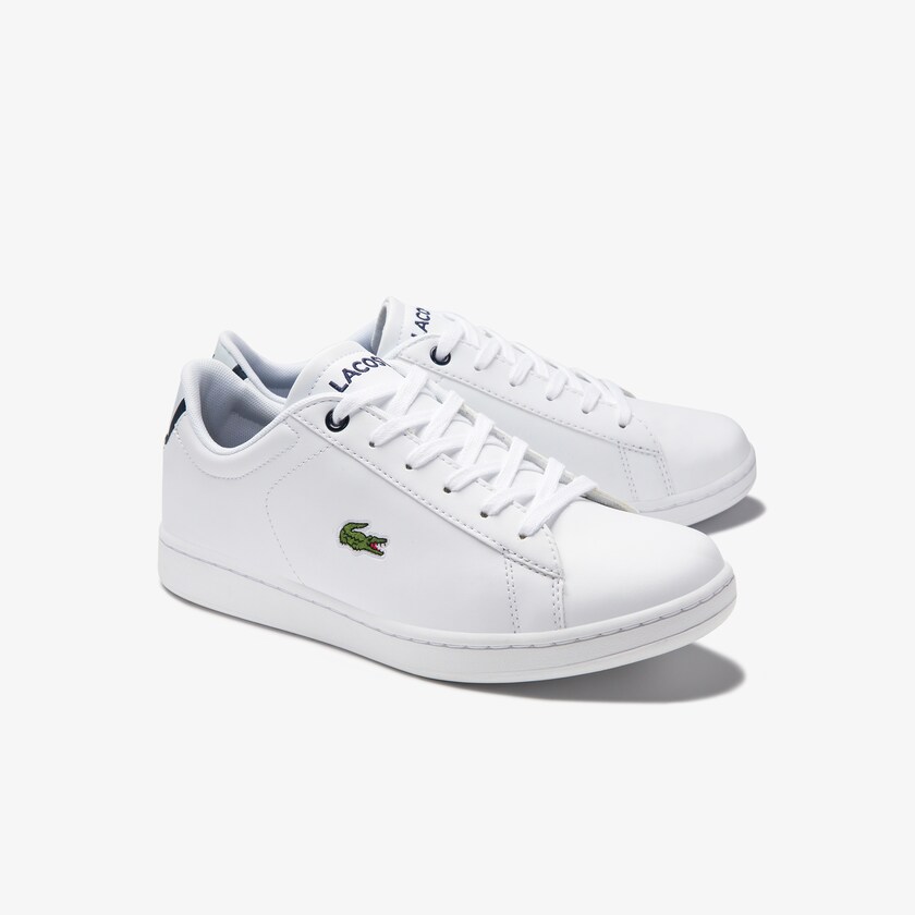 Kids' Lacoste White / Navy Sneakers Carnaby Evo Mesh-lined Tonal Synthetic PZ3-58455U1