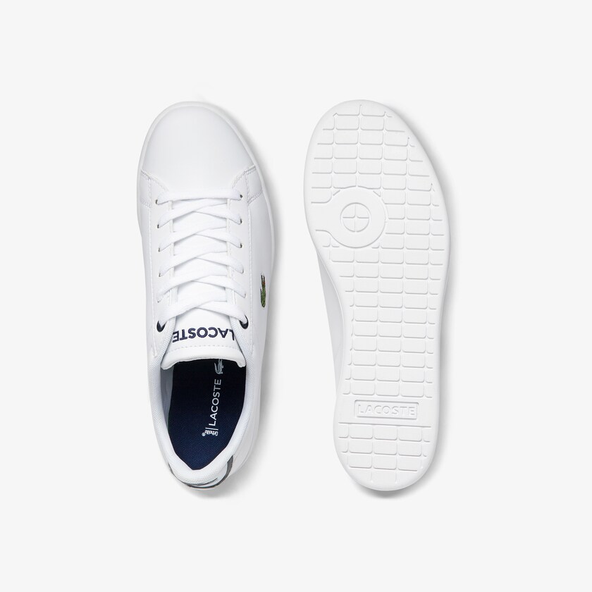 Kids' Lacoste White / Navy Sneakers Carnaby Evo Mesh-lined Tonal Synthetic PZ3-58455U1
