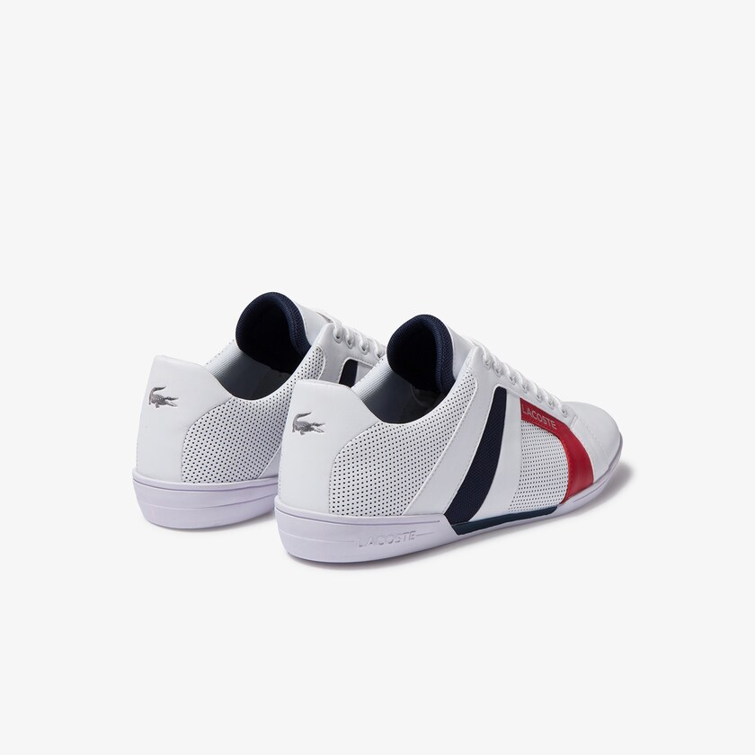 Men's Lacoste White / Navy Sneakers Chaymon Club Leather and Mesh QR5-59775L4