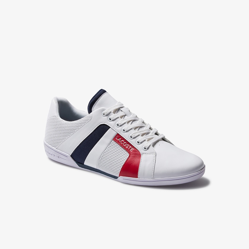 Men's Lacoste White / Navy Sneakers Chaymon Club Leather and Mesh QR5-59775L4