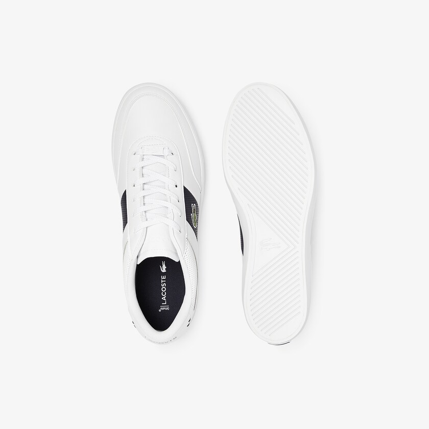 Men's Lacoste White / Navy Sneakers Court-Master Leather and Synthetic Perforated BQ4-18571S7