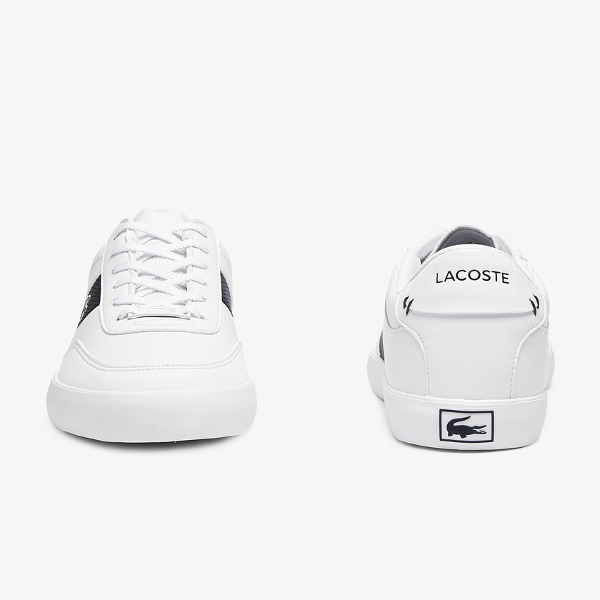 Men's Lacoste White / Navy Sneakers Court-Master Leather and Synthetic Perforated BQ4-18571S7