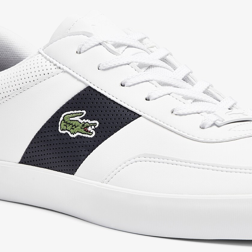 Men's Lacoste White / Navy Sneakers Court-Master Leather and Synthetic Perforated BQ4-18571S7