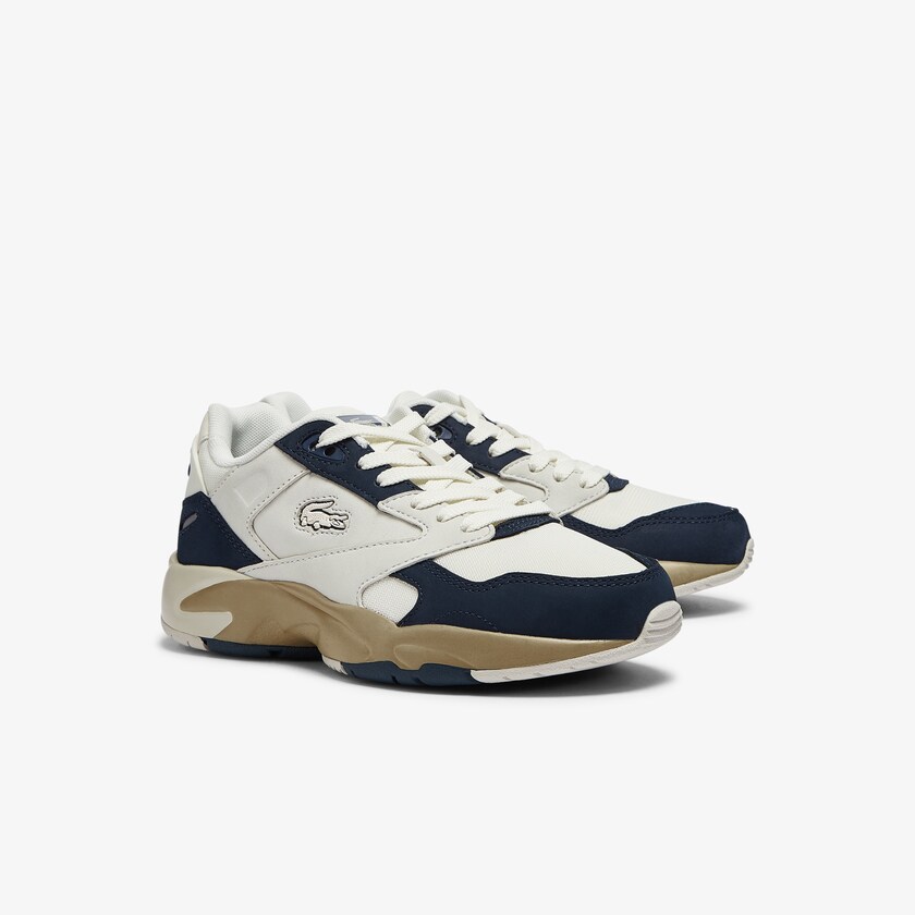 Women's Lacoste White / Navy Sneakers Storm 96 Lo Nubuck Leather FP2-28192R6