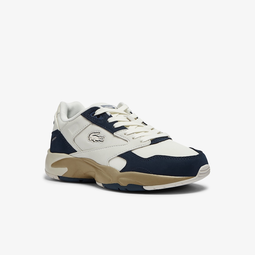 Women's Lacoste White / Navy Sneakers Storm 96 Lo Nubuck Leather FP2-28192R6