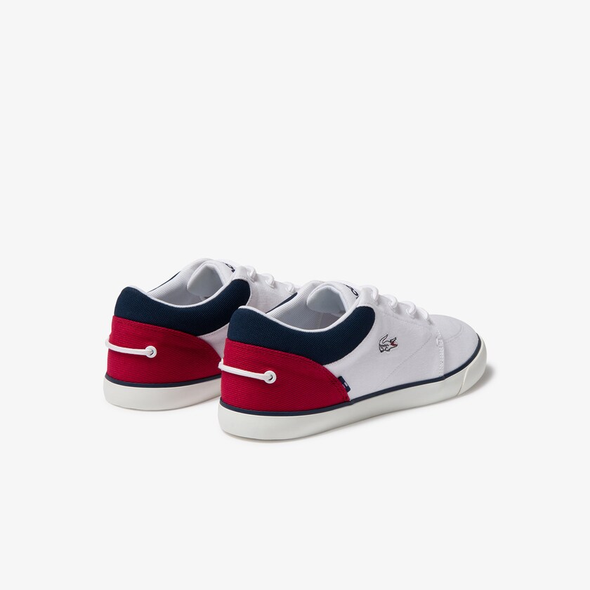 Men's Lacoste White / Navy / Red Sneakers Bayliss Canvas JR7-89788G9