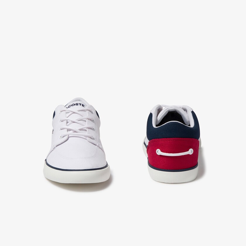 Men's Lacoste White / Navy / Red Sneakers Bayliss Canvas JR7-89788G9