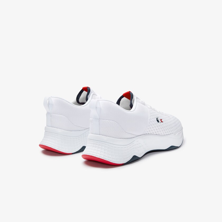 Men's Lacoste White / Navy / Red Sneakers Court-Drive Textured Textile UF6-46334V5