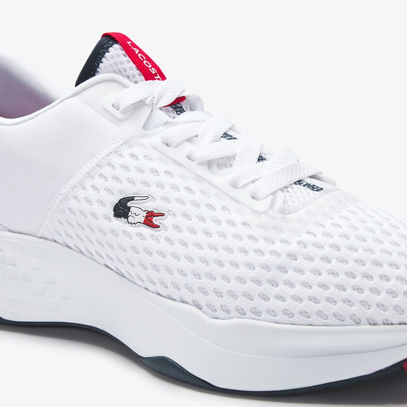 Men's Lacoste White / Navy / Red Sneakers Court-Drive Textured Textile UF6-46334V5