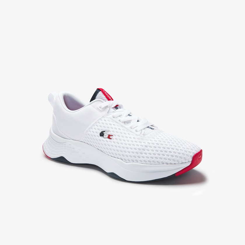 Men's Lacoste White / Navy / Red Sneakers Court-Drive Textured Textile UF6-46334V5