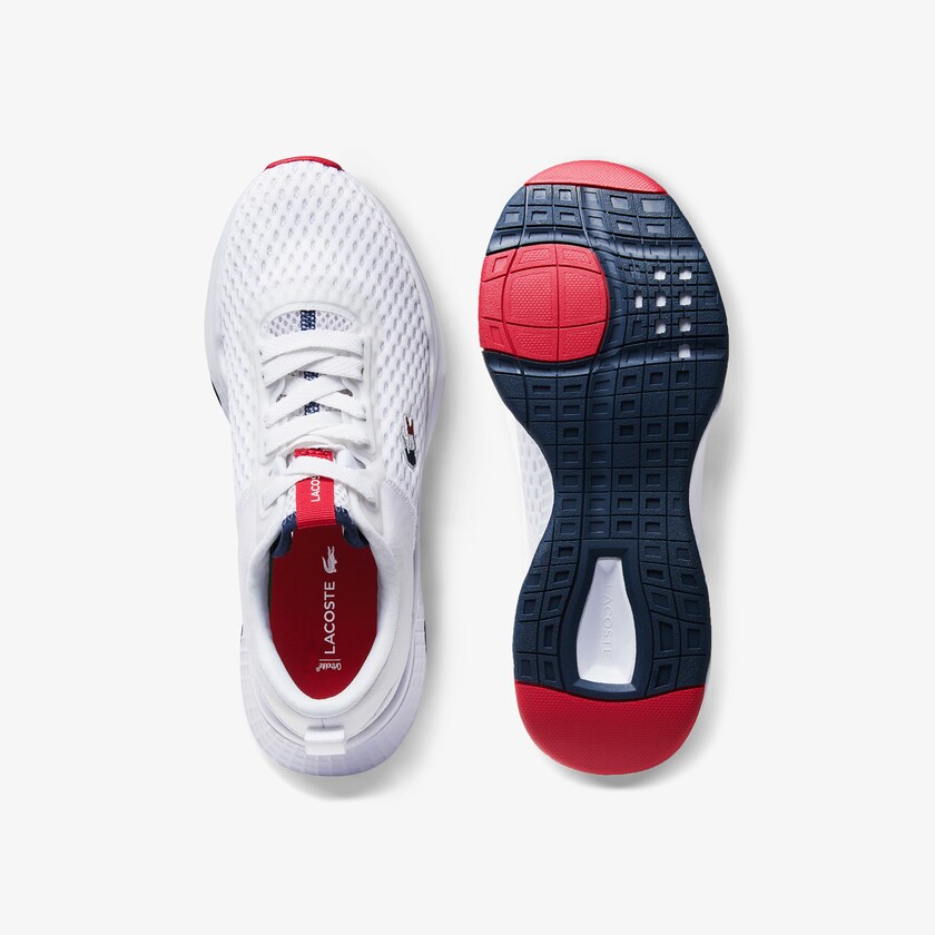 Women's Lacoste White / Navy / Red Sneakers Court-Drive Tricolour Textile VT6-09980L4