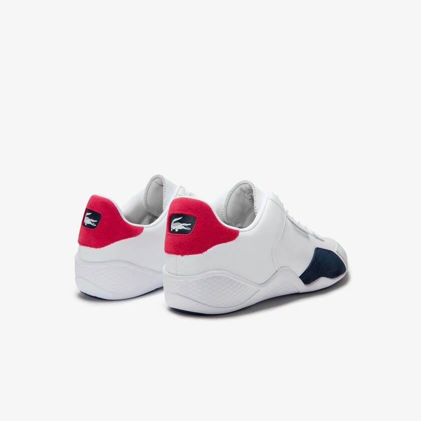 Men's Lacoste White / Navy / Red Sneakers Hapona Leather and Synthetic DK6-64256K8