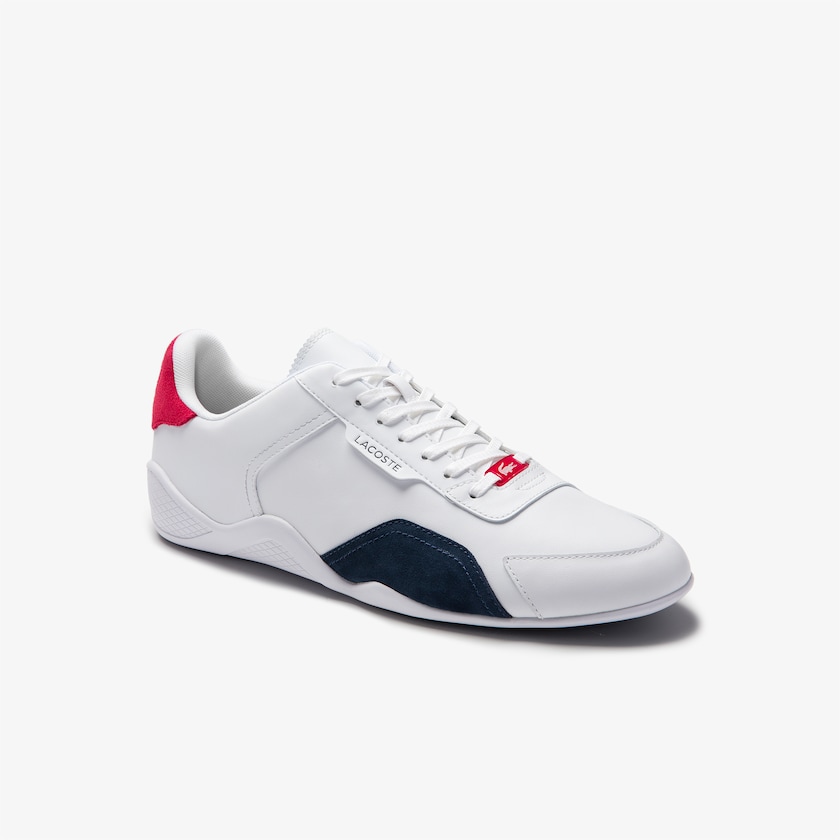 Men's Lacoste White / Navy / Red Sneakers Hapona Leather and Synthetic DK6-64256K8