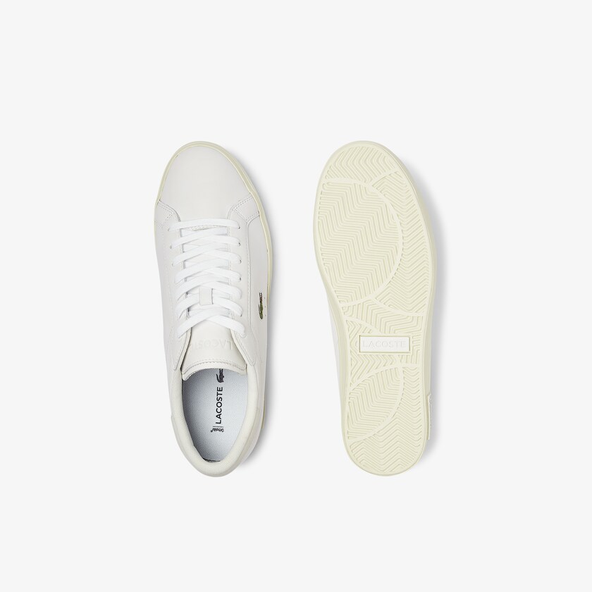 Men's Lacoste White / Off White Sneakers Powercourt Smooth Leather IL3-76767D4