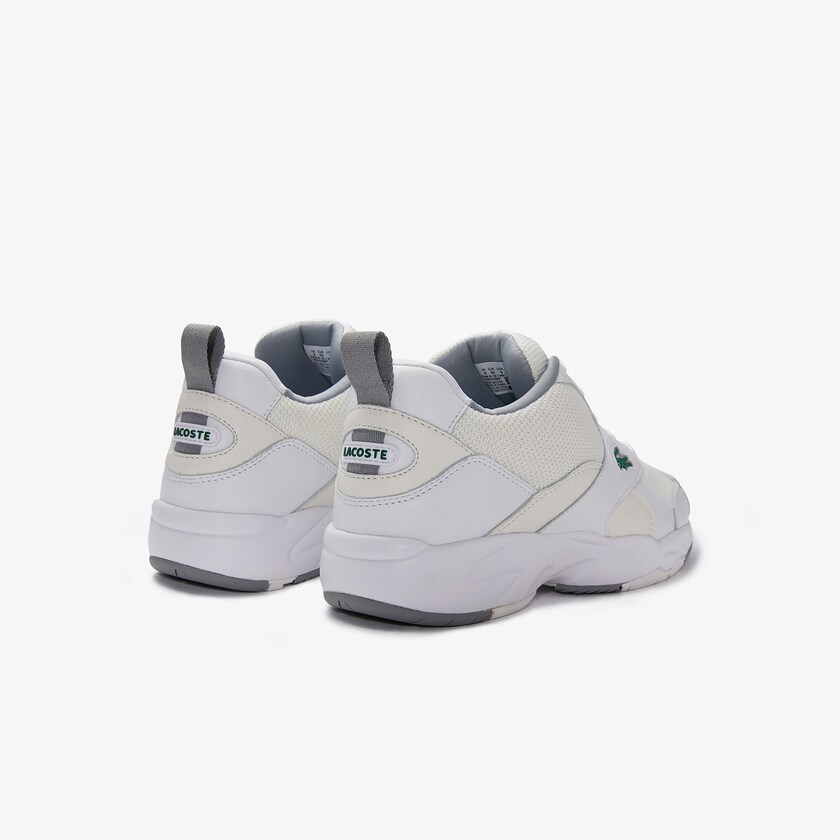 Men's Lacoste White / Off White Sneakers Storm 96 Leather and Textile XU3-18221K9