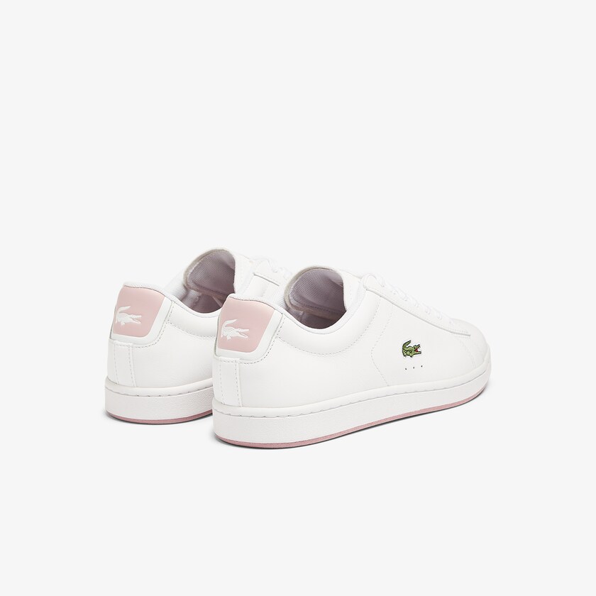 Women's Lacoste White / Pink Sneakers Carnaby Evo Leather SA1-01250M6