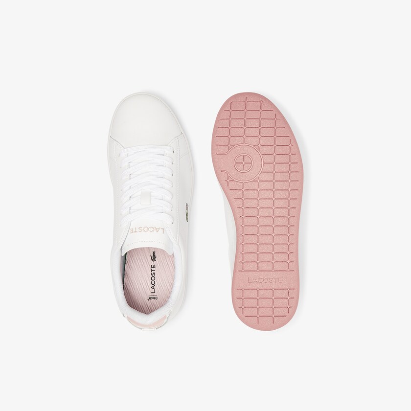 Women's Lacoste White / Pink Sneakers Carnaby Evo Leather SA1-01250M6