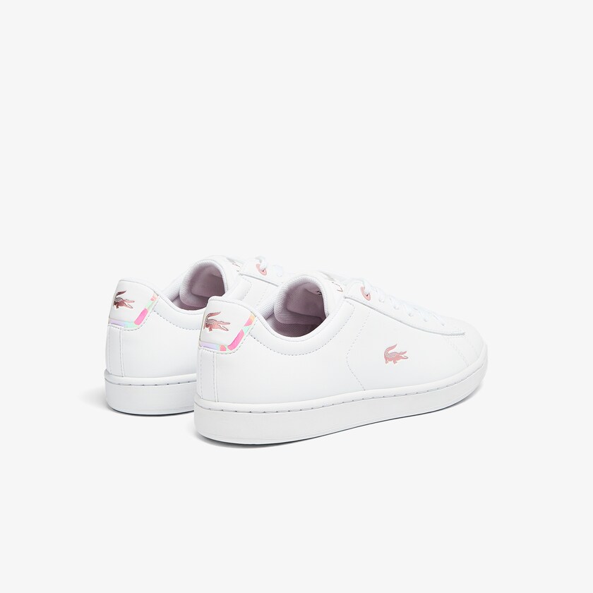 Kids' Lacoste White / Pink Sneakers Carnaby Evo Metallic Accent AM1-29062A5