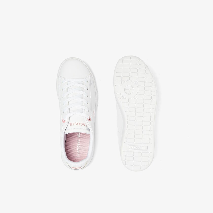 Kids' Lacoste White / Pink Sneakers Carnaby Evo Metallic Accent AM1-29062A5