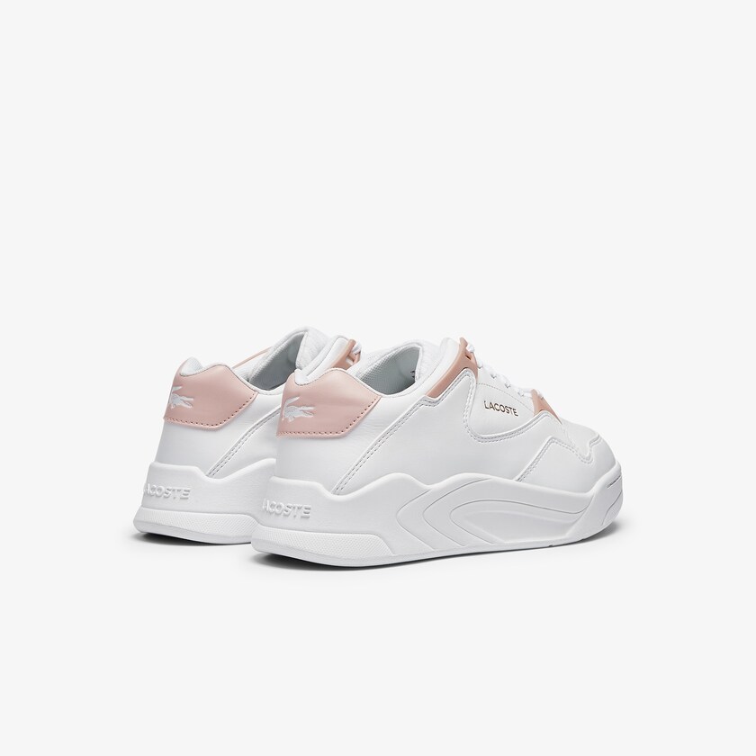 Women's Lacoste White / Pink Sneakers Court Slam Leather VM9-37953Z0