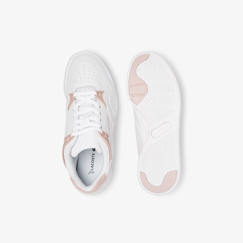 Women's Lacoste White / Pink Sneakers Court Slam Leather VM9-37953Z0