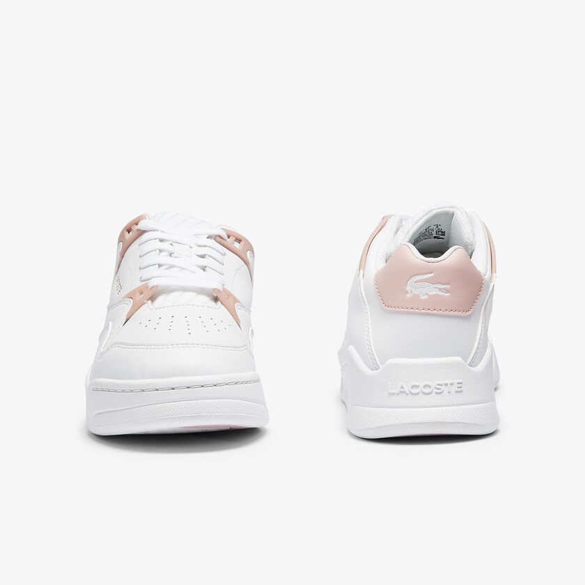 Women's Lacoste White / Pink Sneakers Court Slam Leather VM9-37953Z0