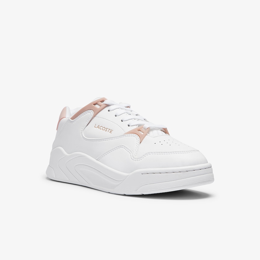 Women's Lacoste White / Pink Sneakers Court Slam Leather VM9-37953Z0