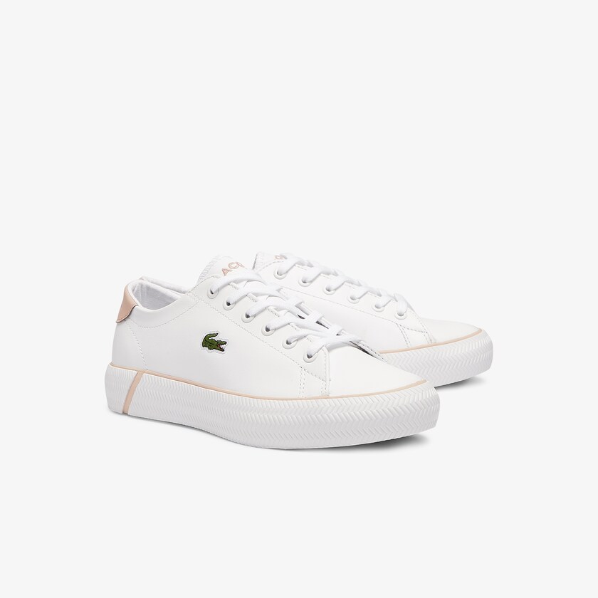 Women's Lacoste White / Pink Sneakers Gripshot BL Leather and Synthetic HA0-23612B0